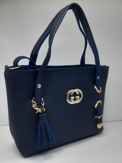 Navy Blue Elegance Tote Bag Wolvegaze.store